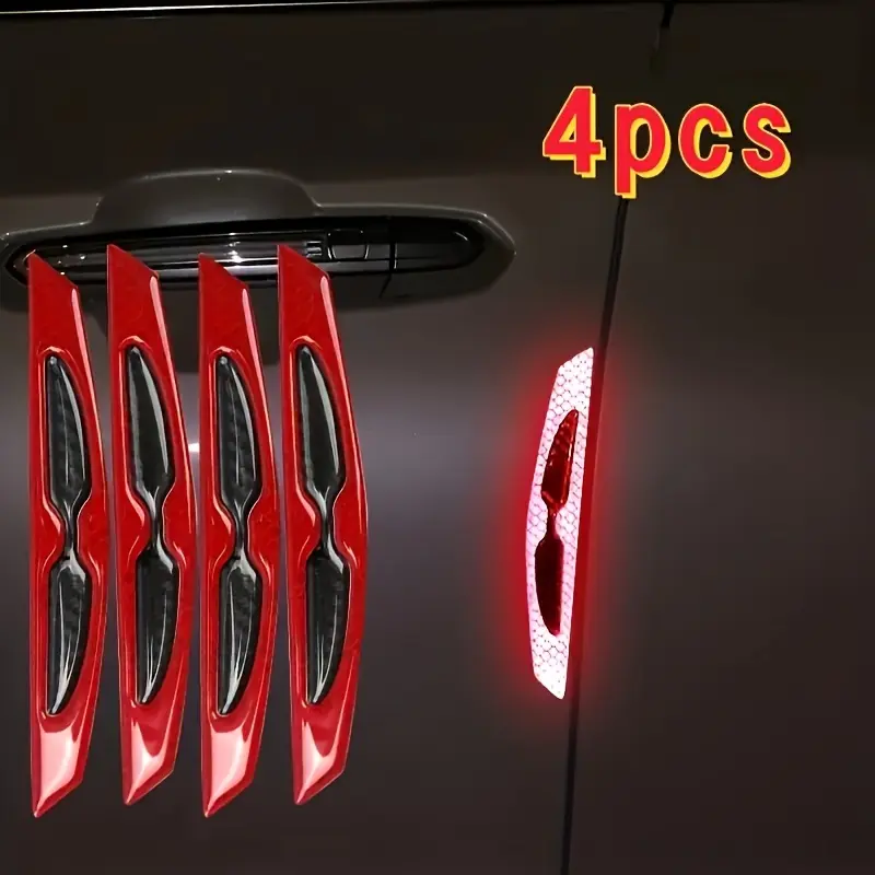 Anti-scuffing reflective strips on the edges of car doors, bumper impact warning marks, and car safety warning stickers, Car Accessories