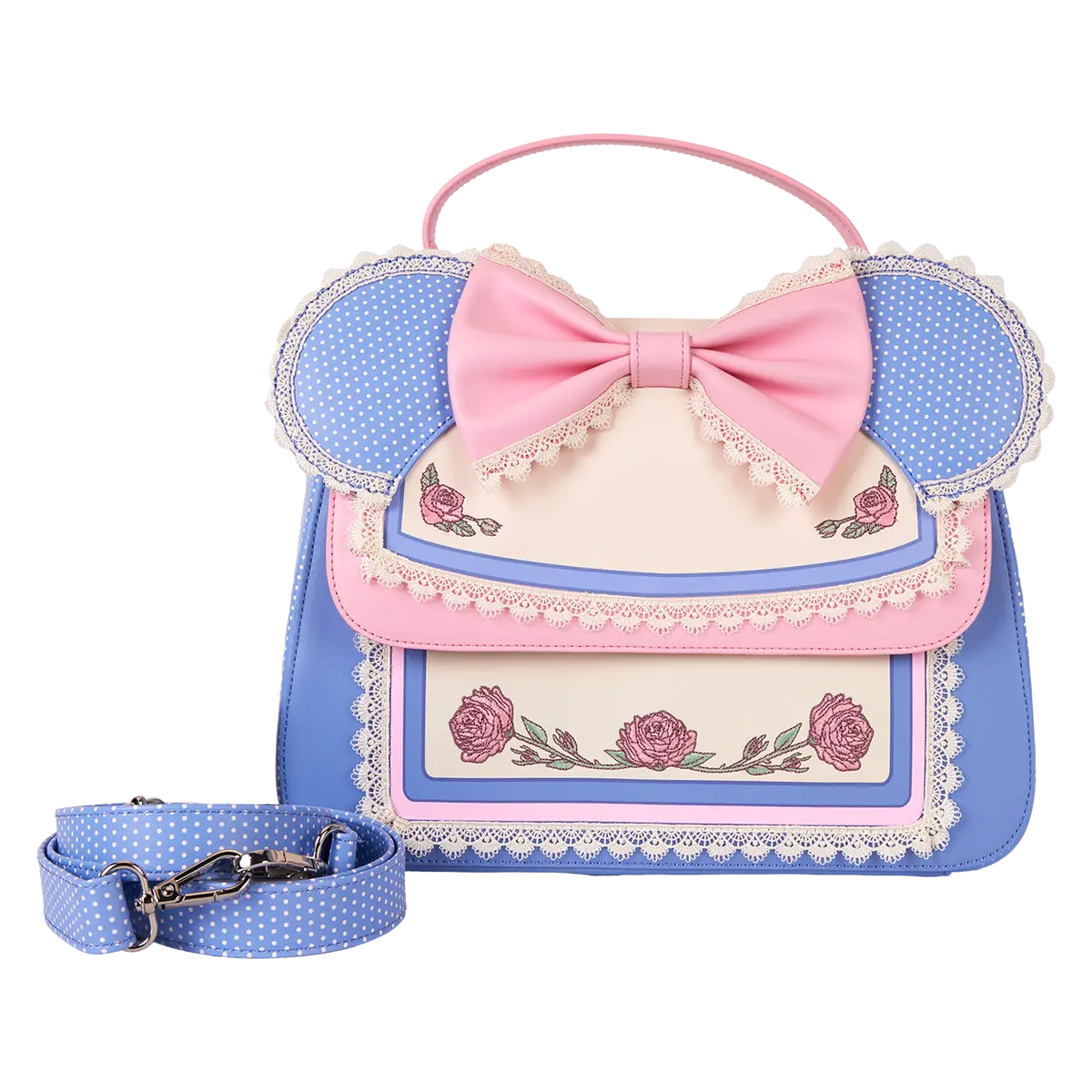Minnie Floral and Lace Ears Crossbody Bag