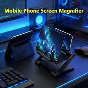 New 8 Inch Phone Screen Magnifier, HD Blue Light Protection, Foldable Phone Stand, Movie Video Game Screen Amplifier