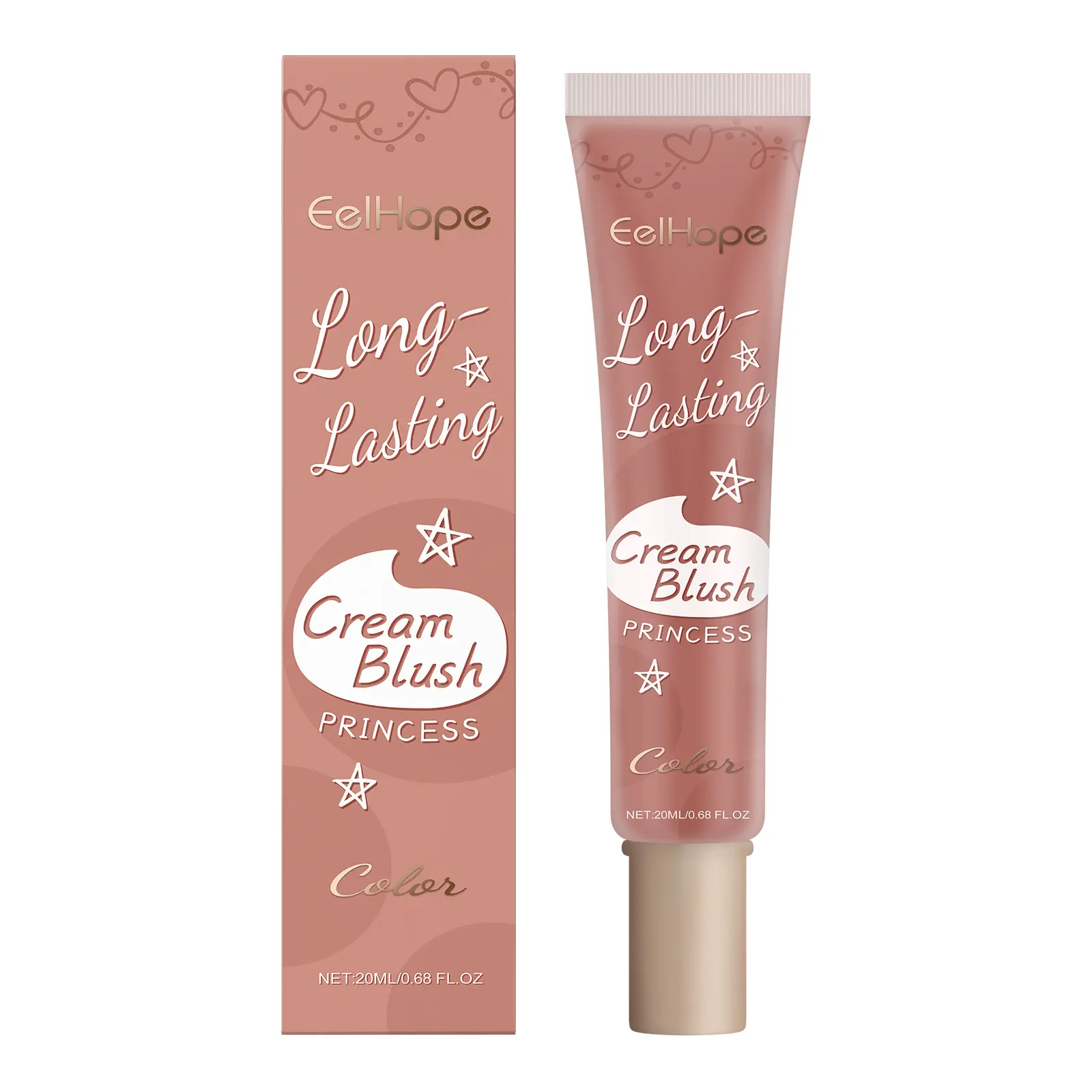 Eelhope Blush Cream Long-Lasting Color Not Easy To Decolorize Delicate Natural Light Moisturizing Multi-Purpose Blush Cream