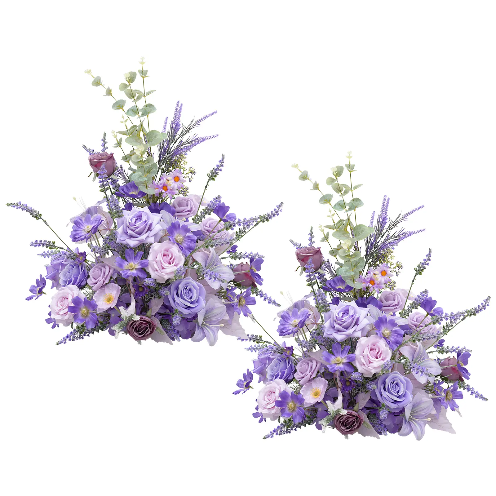 S-A8967 2pcs Purple Lavender Rose Table Centerpiece Floor Flower Wedding Decor Props