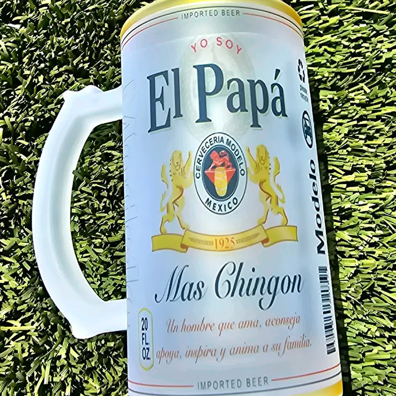 Tarro cervecero 16oz / El papá mas Chingon