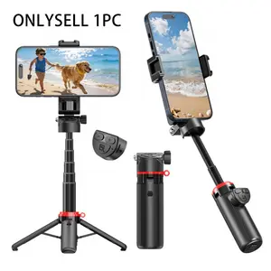2026 Mini Selfie Stick with Focusing Function: Retractable, equipped with a super stable four-legged base, 360-degree rotation and wireless Bluetooth remote control. Perfect for selfies, videos and live streaming. Compatible with most mobile phones. Light