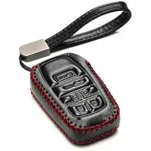 Vitodeco Genuine Leather Smart Key Fob Case Cover Protector Compatible for Toyota Sienna (2021 - 2026 Models) - 6-Button
