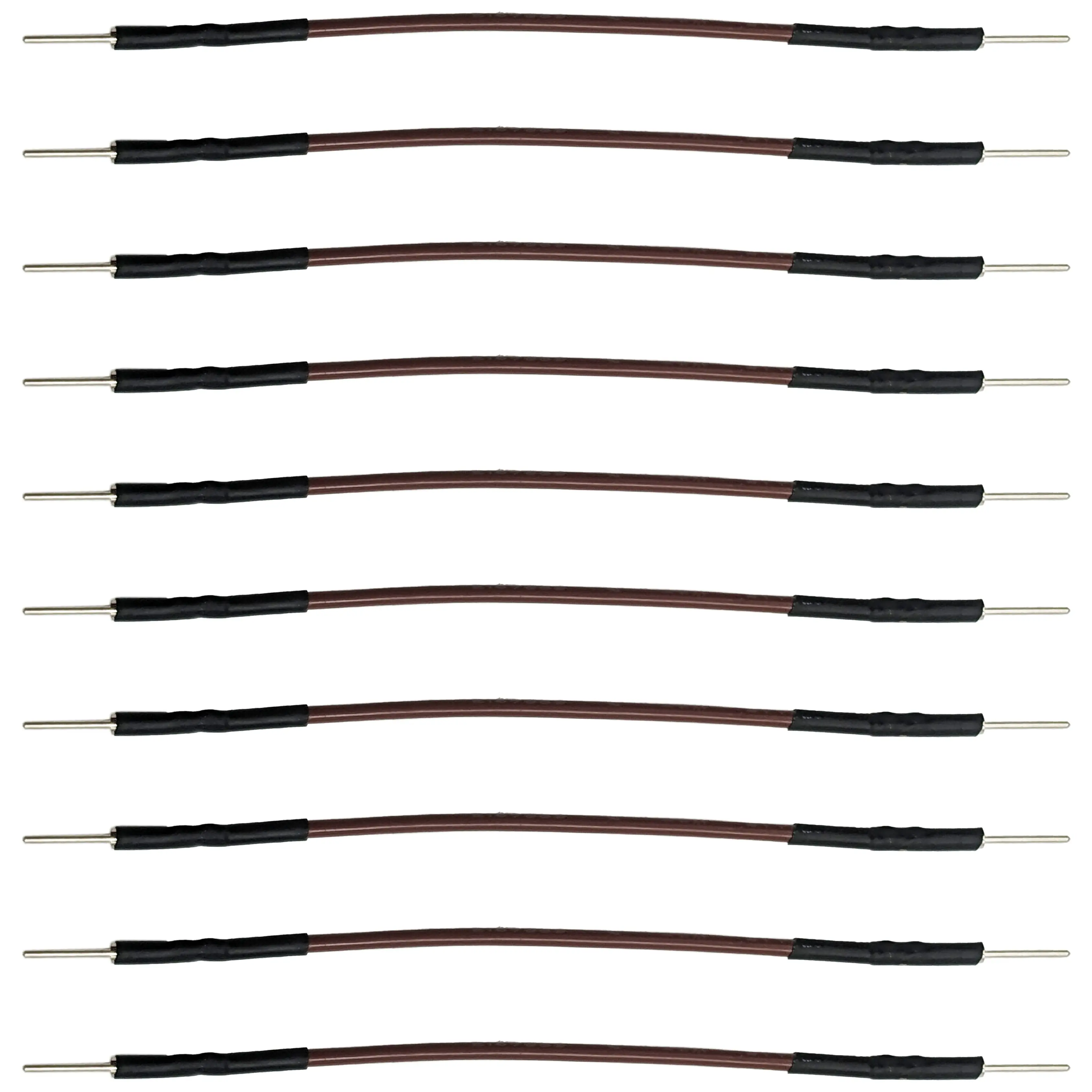 10 Pack 2-in Male-to-Male Reinforced Jumper Wires, RoHS Compliant Brown Jumper Wires for Prototyping, Breadboarding (Home Improvement Electrical Equipment & Supplies)