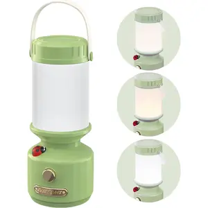 USB-C Rechargeable Kids Lantern - 3 Color Dimmable Night Light for Toddlers, Indoor Outdoor Camping Adventures & Emergency Flashlight (Green)