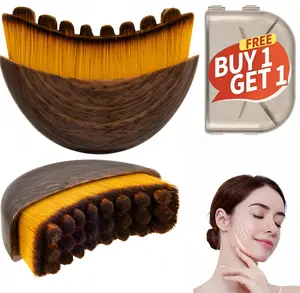 Buy 1 Get 1 Free, Ergonomic Lymphatic Contour Face and Body Brush for Jawline & Chin Sculpting – Dry Brushing Massager for Lymphatic Drainage & Facial Fatigue Relief, Ergonomically Designed to Fit The Skin Precisely