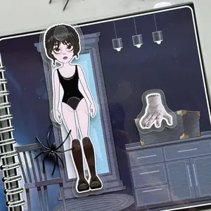 Halloween Activity Book: Wednesday Busy Book, Educational Paper Dress Up Dolls, Toddler Paper Doll House, Lulu Printable Paper Dolls