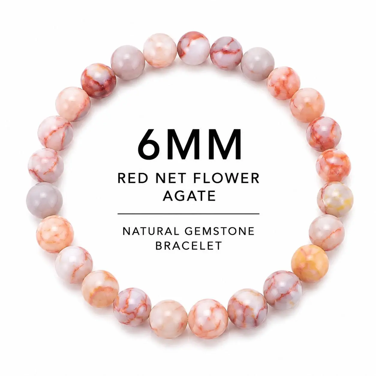 Natural Crystal Stone Bracelet 8mm, Maintain Hormone Balance, Supplement Energy & Vitality, Reduce Stress, Gift Choice, Healing Crystal Jewelry, Metal Coated Tpu Material, Healing Crystal Bracelet, High Quality Bracelet