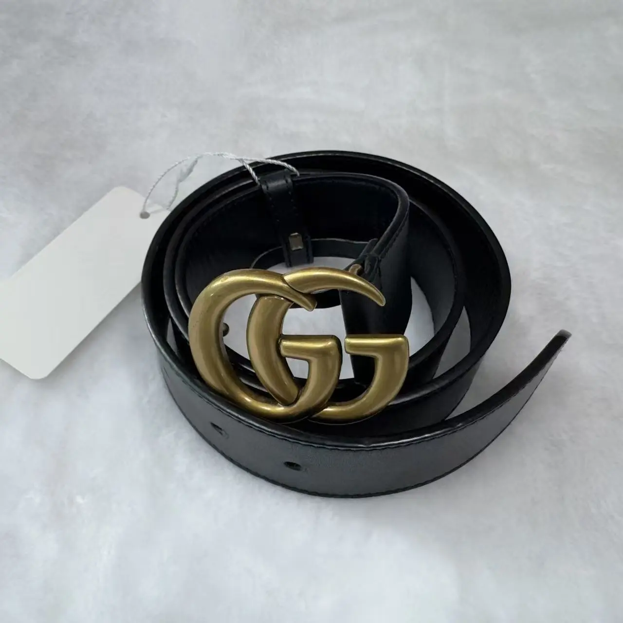 Pre-owned Gucci GG Marmont Belt 1" Wide
