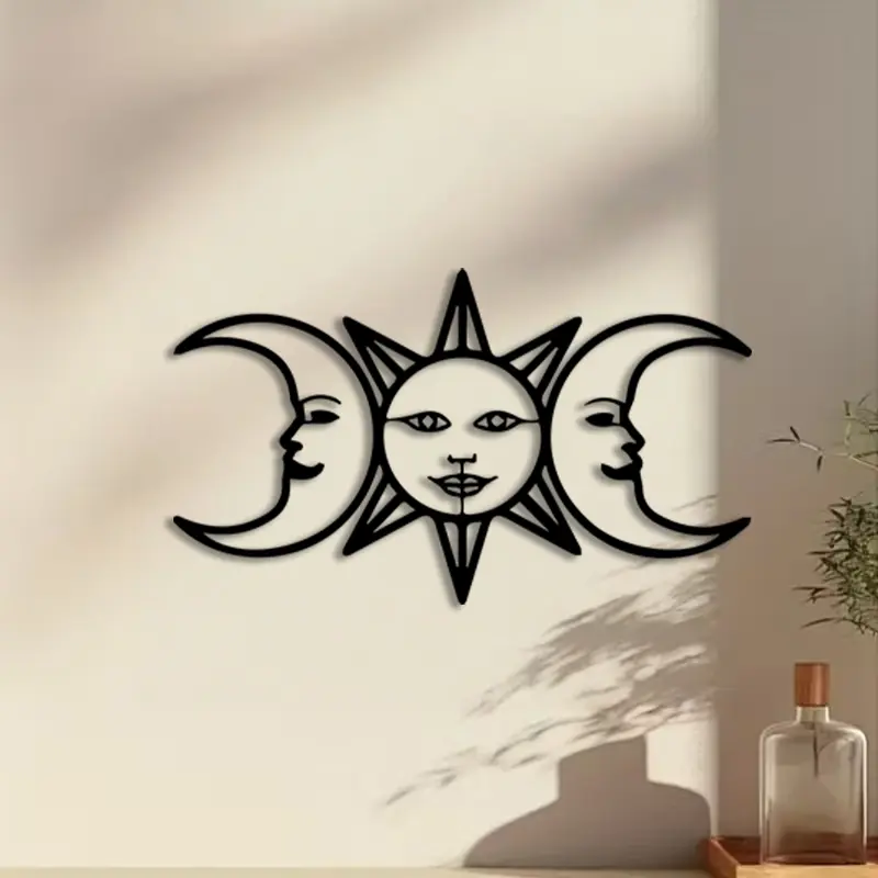 1pc Triple Goddess Metal Wall Art, Triple Goddess Statue Mural, Perfect for Living Room Wall, Housewarming Decor, Ideal Gift for Women, Durable Metal