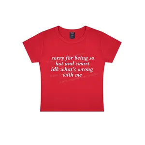 Sorry For Being So Smart Y2K Baby Tee Cherrykitten