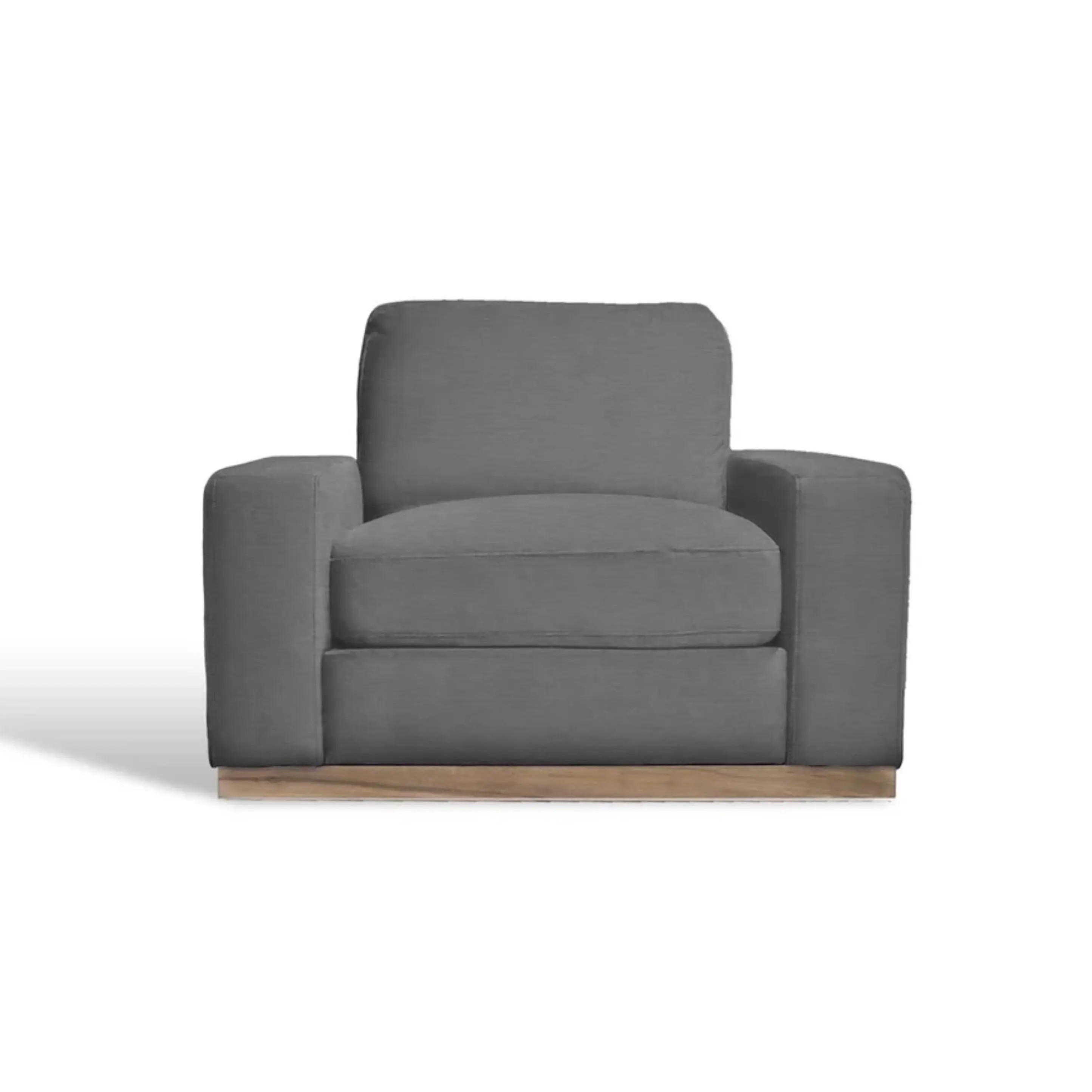 Landon Platform Chair In Stone Gray 45"