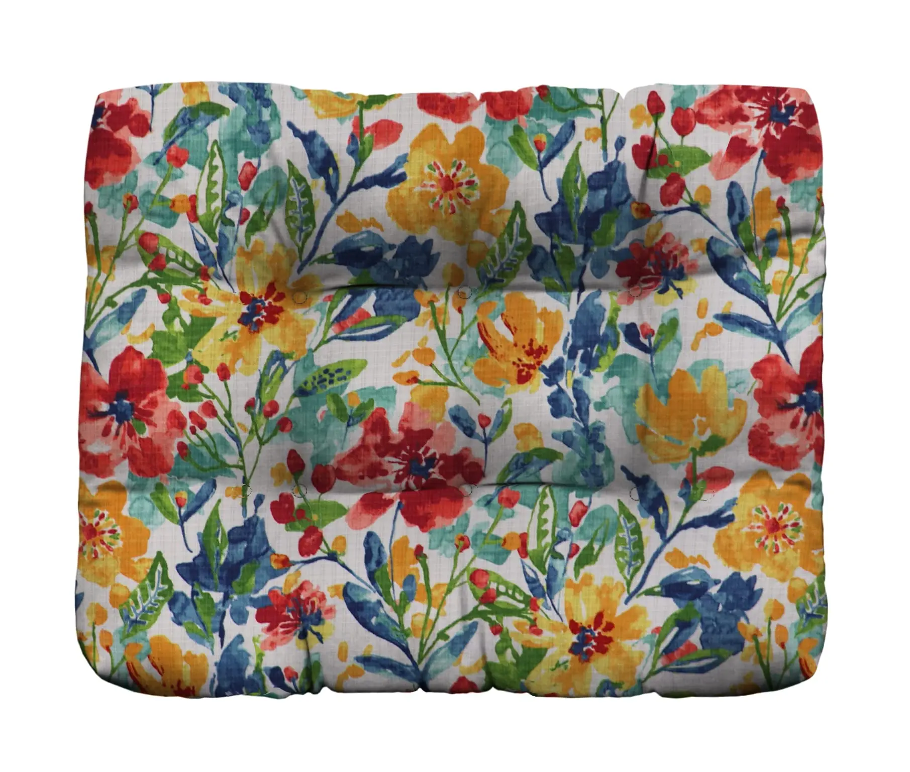 RSH Decor Tufted Ottoman Cushion 24"x20" for Outdoor Patio Furniture Water-Resistant All-Weather Made in USA