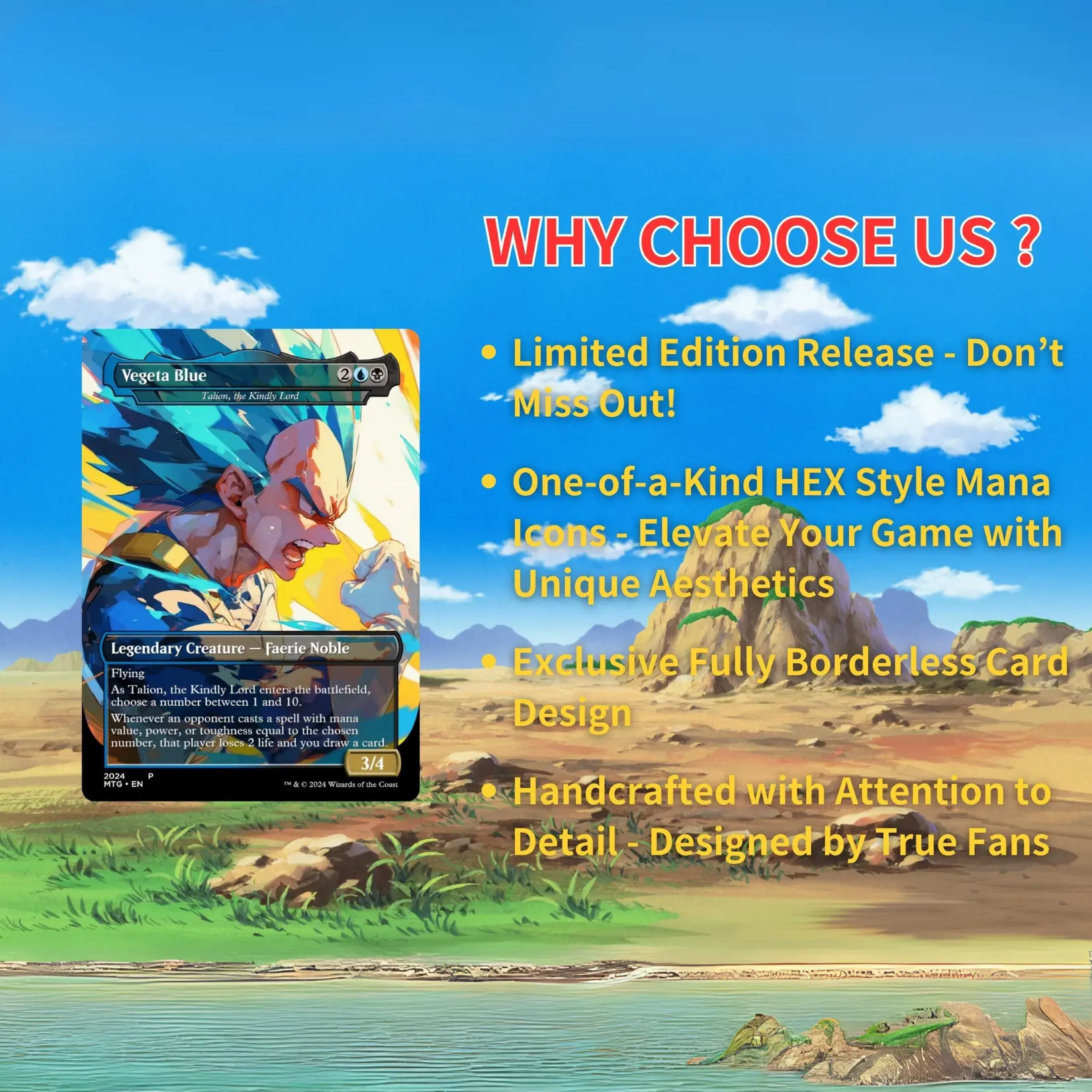 Dragon Ball Commander Deck  Anime Proxy EDH | Custom Full-Art Edition |  Mystic MTG - TikTok Shop