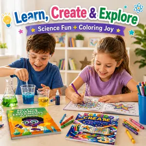 STEM + Creativity Bundle | Science Experiments + Coloring Book | Screen-Free Fun for Kids
