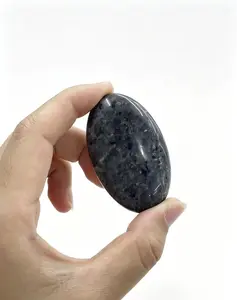 Natural Flame Stone Palm Stone - 1pc, Polished Crystal for Healing and Grounding