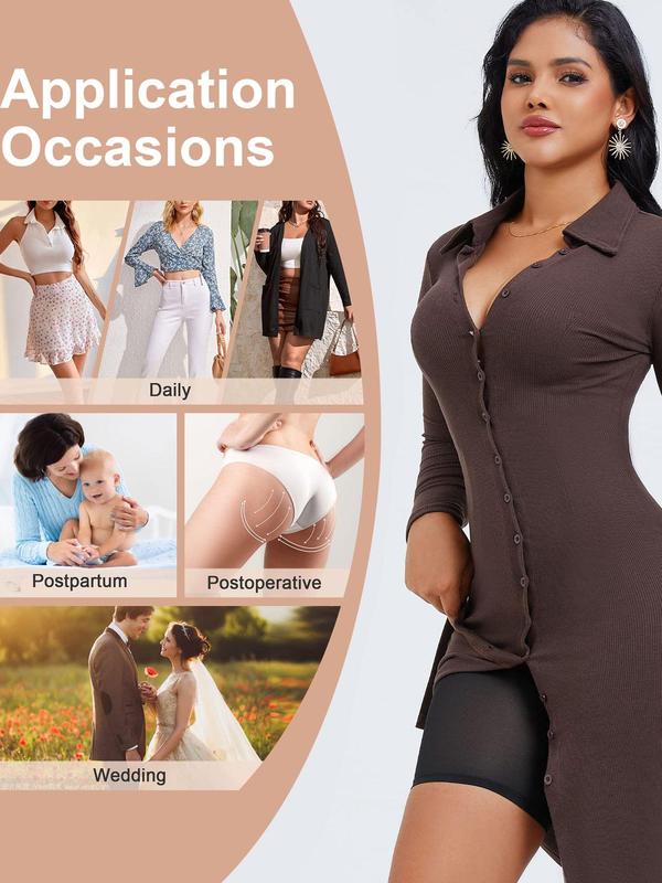 Women's High Waist Shapewear Shorts, Breathable Comfortable Shaper, High Stretch Shapewear Bottoms for Daily Wear