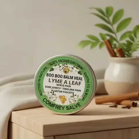 LYME A LEAF Tin Clove-Herbal Infused Joint Recovery Balm - Raw Honey Skullcap Natural Blend, Multi Purpose Relief, Antibacterial, Fungal Infection & Inflammation Support, Herbal Remedies for Adult Body Care