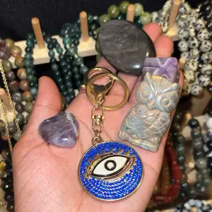 Protection Crystal Set Labradorite/Black Obsidian and Amethyst