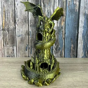Dragon Dice Tower | Die Roller for Tabletop Role-Playing Games like D&D | RPG Prop For Dungeon Masters | 3D Printed Gift For Gamer