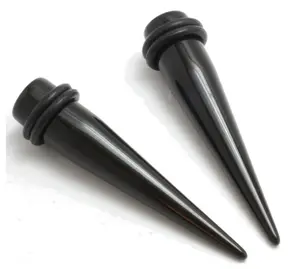 00G Black Ear Stretching TAPERS 00 gauge expanders 10mm