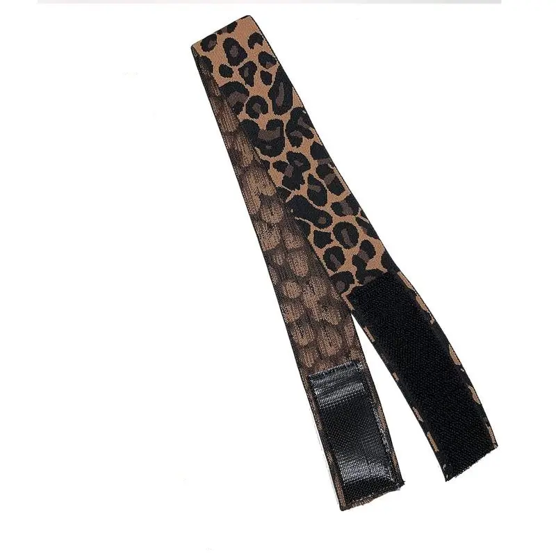 ILYquel Women's Leopard Print Lace Melting Band - 1 Piece Fabric Headband for Wigs, Edge Laying & Edge Wrap, Daily Casual Hair Accessory