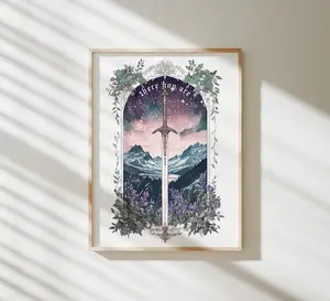 Velaris Art Print, There You Are, ACOTAR, Sarah J. Maas, Fantasy Sword Art, Fantasy Bookish Wall Art Poster, Poster Prints