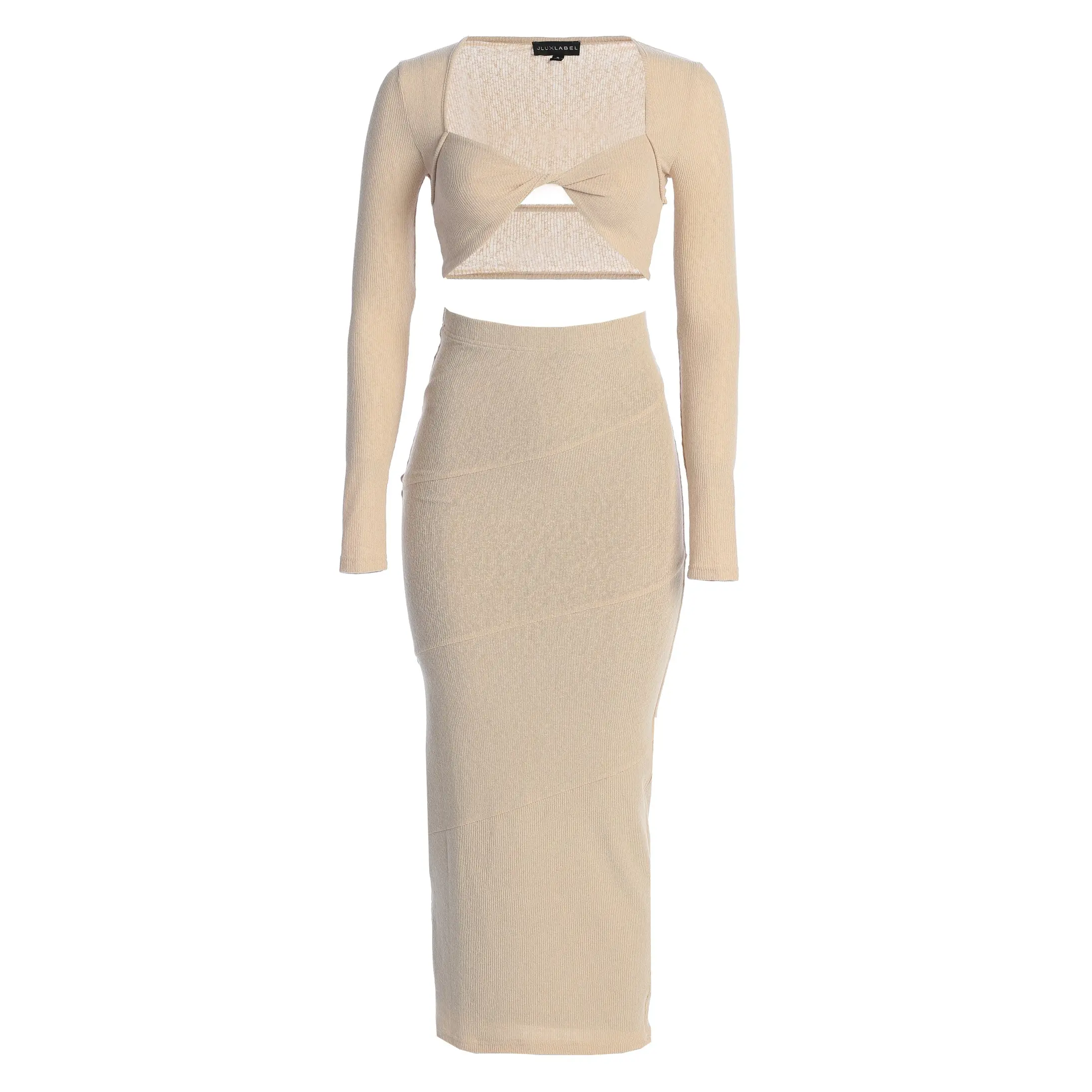 Beige All About You Skirt Set