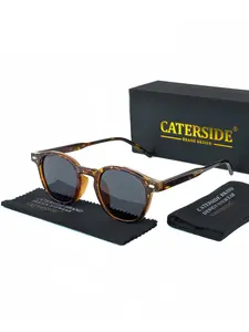 Unisex Vintage Polarized Tortoiseshell Sunglasses, Modern Trendy Sunglasses for Everyday Use, Fashion Accessories for Outdoor Activities