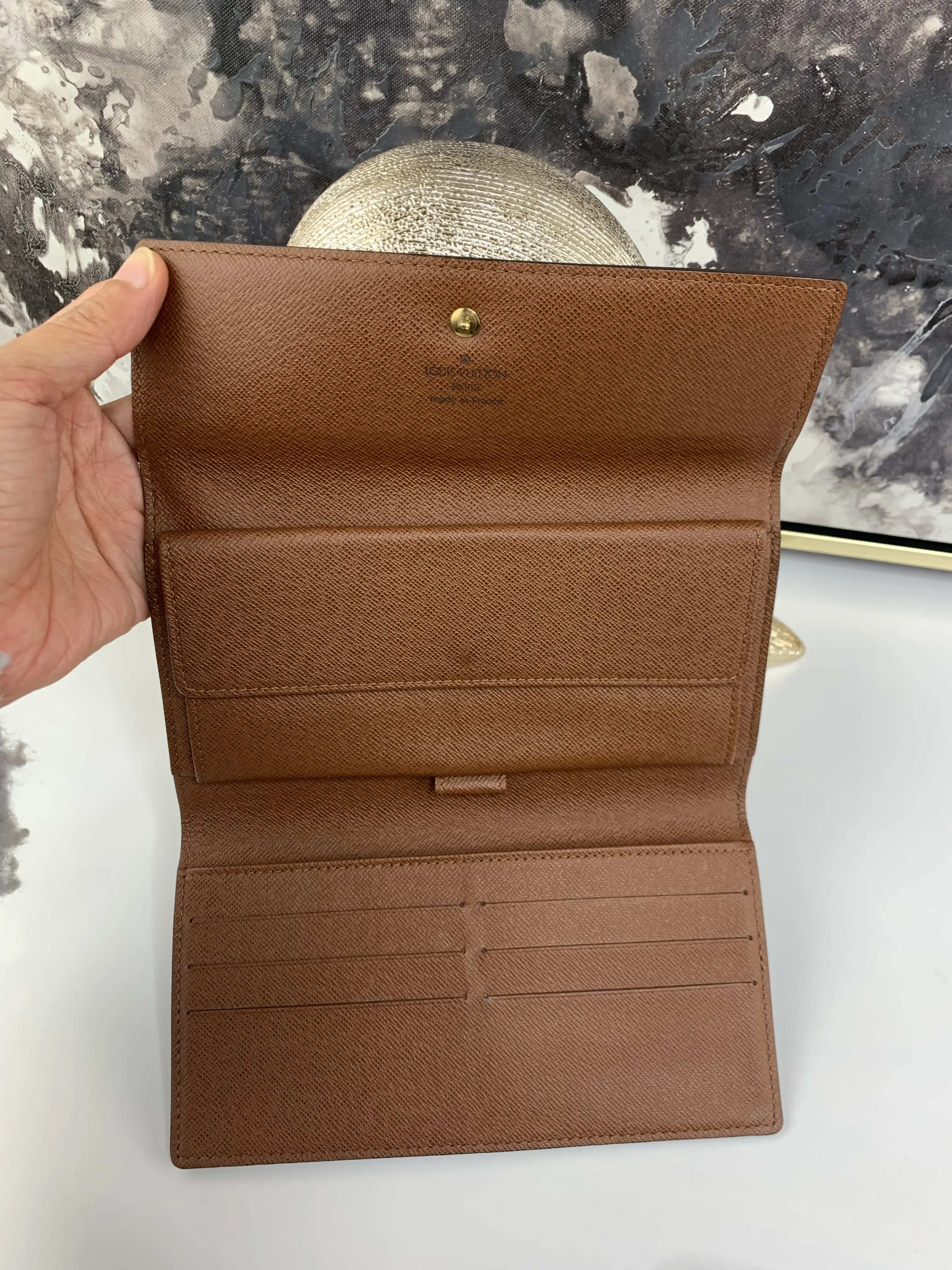 Pre-owned Louis Vuitton canvas Small Leather Goods International Wallet Monogram