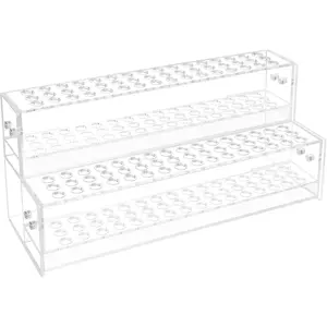 96-Slots  Pen Holder,2-Tier Pen Display Stand for Craft Shows,12mm Beadable Pens Stand  Brush Holder Pencil Organizer Makeup Brush Rack Art Brush Organizer for School Classroom Supplies