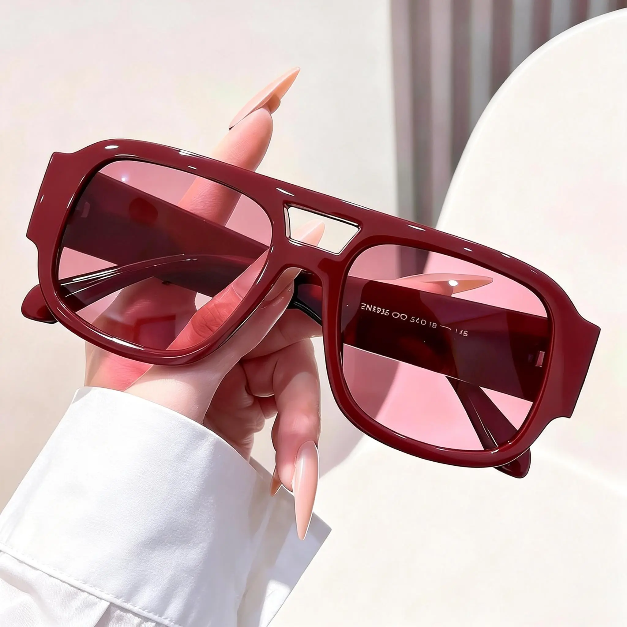 Retro Pilot Sunglasses for Women Men Double Bridge Aviation Square Sunglasses 70s Fashion Classic Sun Glasses Vintage Shades UV400 Protection