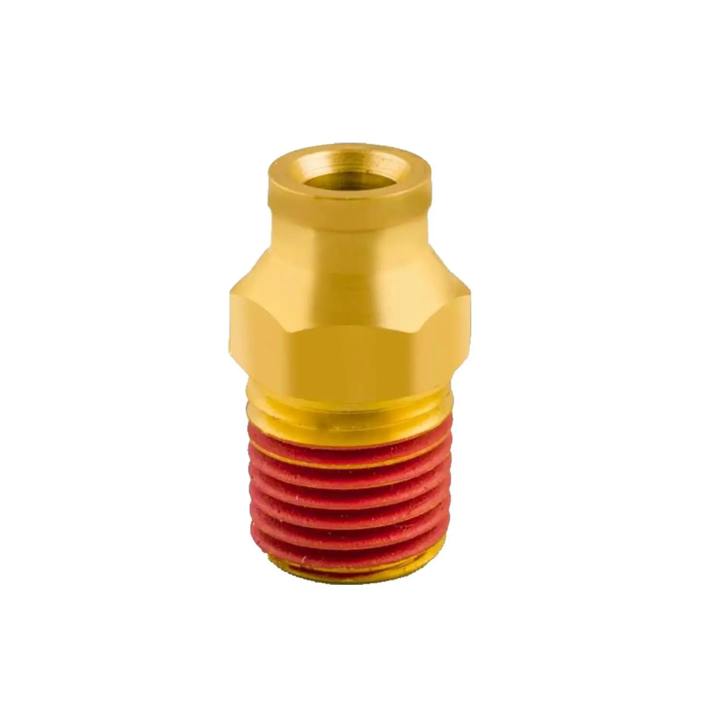 TORQUE Brass Push-in-to-Connect Straight Pipe Connector, 1/4 OD x 1/4 NPT Air Pipe Connecting Fitting (TR14SF14)
