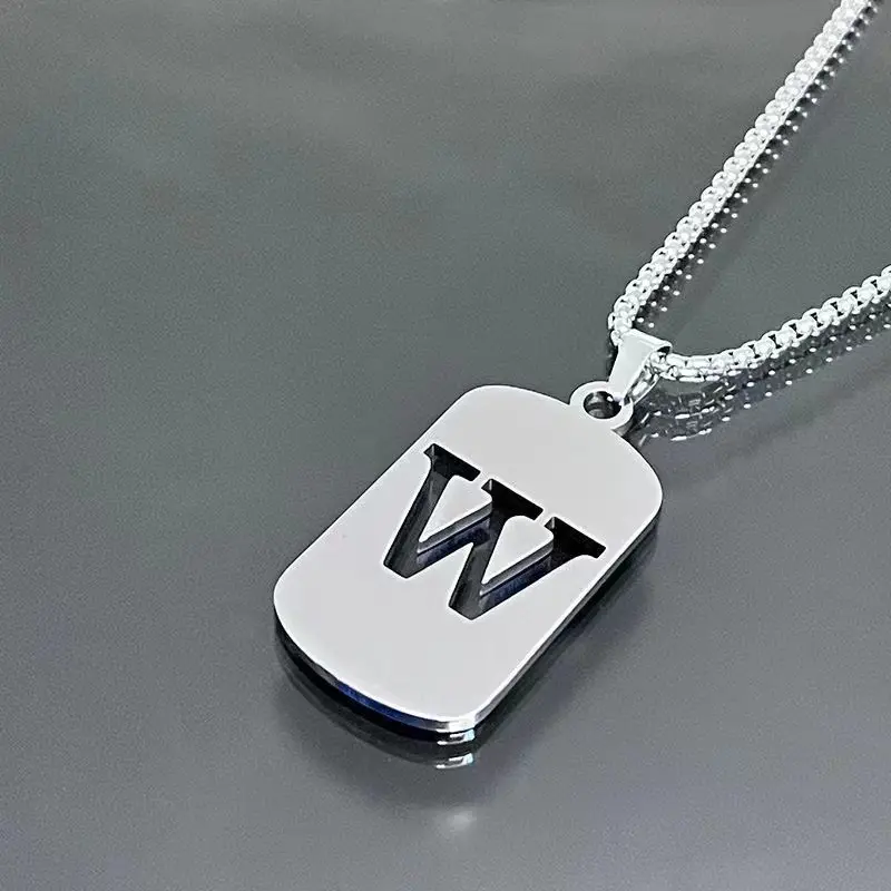 Letter W+70cm titanium steel chain