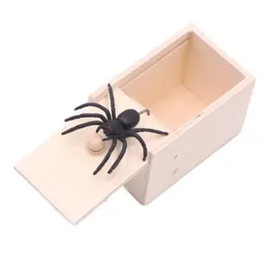 JUMP SCARE! Classic Jumping Spider Prank Box - Wooden Ultimate Scare Toy for Adults & Kids, Perfect for Christmas & White Elephant Gifts, TikTok Viral Prank Surprise Fun
