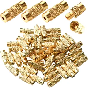 50pcs Gold Screw Twist Clasps Brass Barrel Tube Fastener Cord End Caps 11x4mm Jewelry Screw Clasps for DIY Necklace Bracelets Jewelry Making