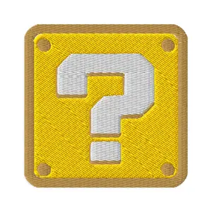 Mario Question Mark Embroidered Iron-on Patches