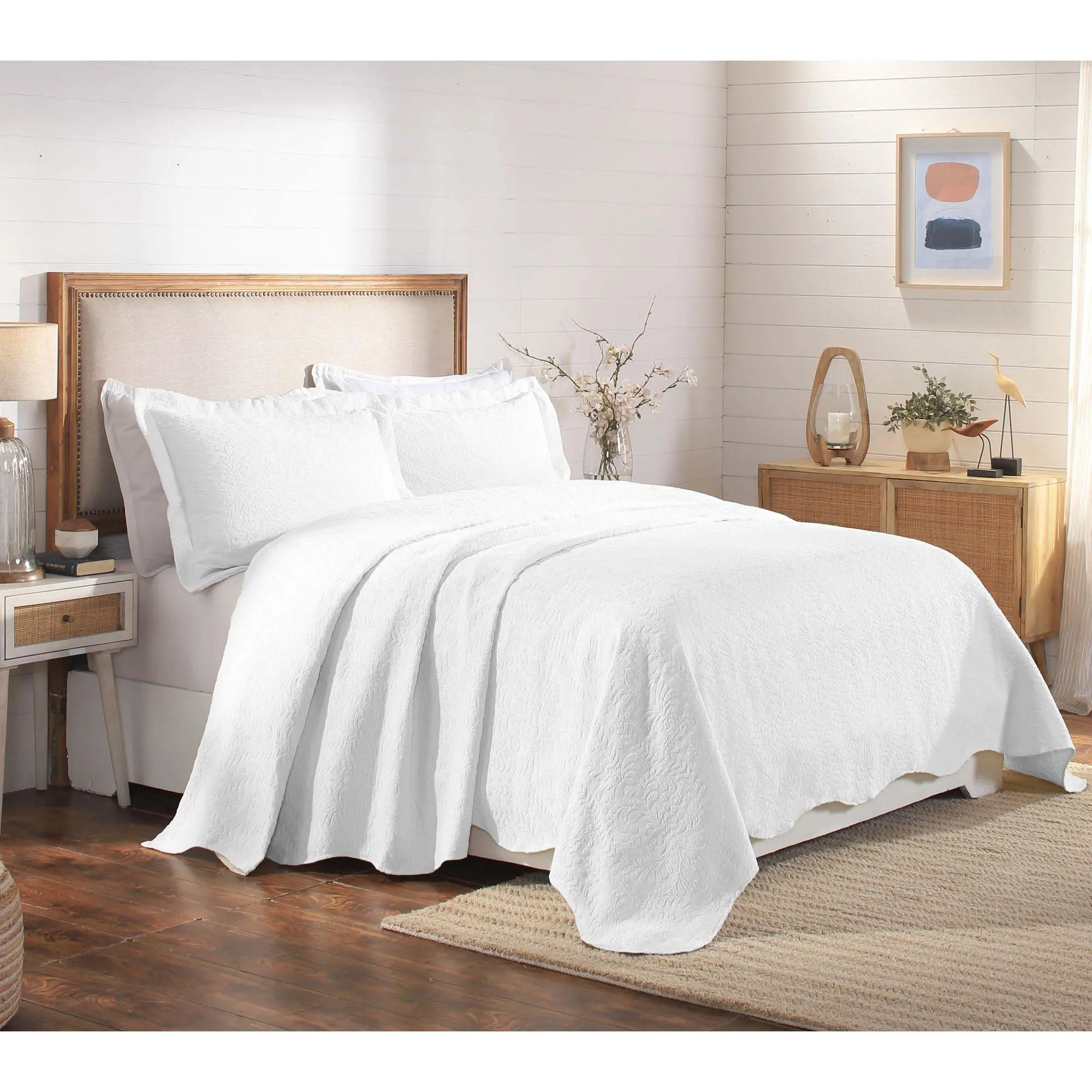 Superior Aspen Cotton Blend Medium Weight Bedspread Set- Twin