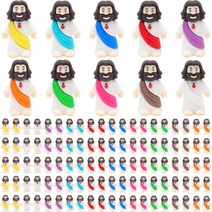 100 count Pocket  Mini Figures  Design   Figurines,  Miniature  Figures to  and Seek Religious Party Favors Sunday School Baptism  Easter Egg Stuffers