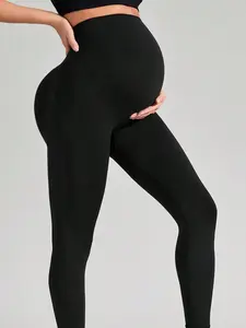 Seamless Pregnant Yoga Pants Prenatal Maternity Clothing High Waist Design, Provides Abdominal Support, Non-Slip, Comfortable Fit, Ideal for Daily Wear