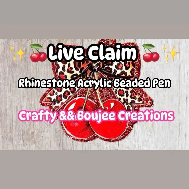 {Live Claim} Rhinestones Acrylic Beaded Pens