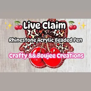 {Live Claim} Rhinestones Acrylic Beaded Pens