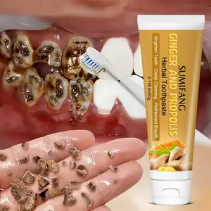 Ginger Propolis Herbal Oral Daily Toothpaste 60g | Ginger + Propolis + Vitamin C, for deep cleaning and whitening of teeth | Freshens breath and provides long-lasting protection, Natural herbal formula suitable for the whole family.