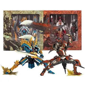 Revoltech Yamaguchi Monster Action Figure Rathalos Zinogre Figurine PVC Collection Kaiyodo Male Fire Dragon Model Toys