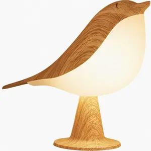 Cute Bird Mini Desk Lamp, 3 Color Temperature Touch Sensor Night Light, Rechargeable Battery Bedside Table Lamp for Kids Bedroom, Bedroom Nightstand & Room Decor