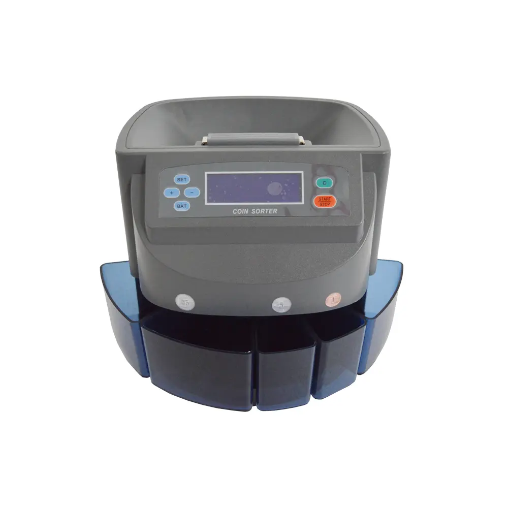 YOKOMA Commercial Electronic Coin Counter Sorter Pennies Through Dollar Coins Automatic