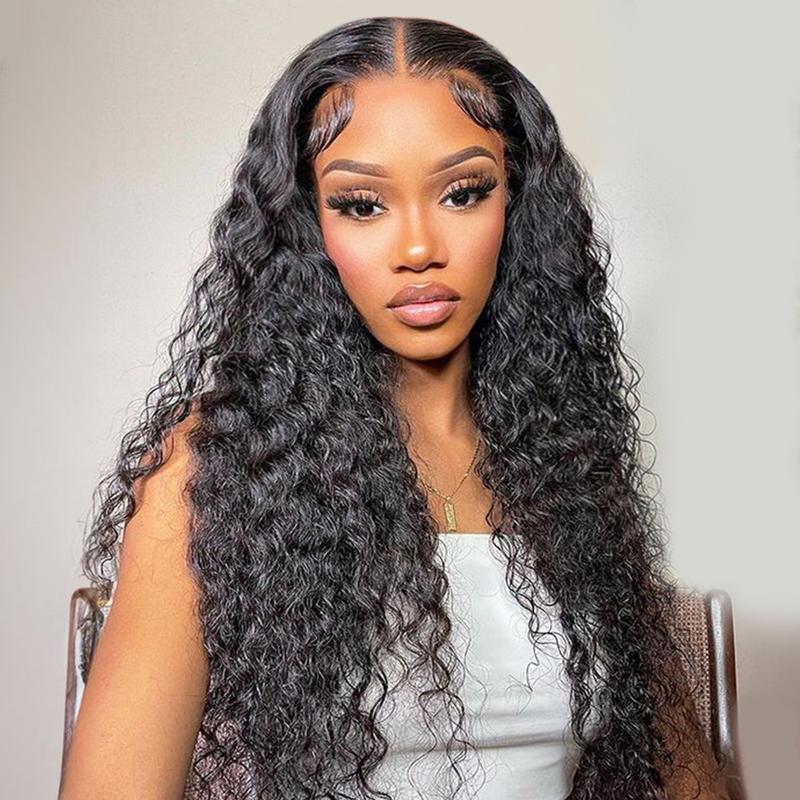 FORGIRL FOREVER 7x5 Pre-Cut Water Wave Glueless Wig Pre Plucked Ready To Wear And Go Wig Natural Water Wave Human Hair Lace Front Wigs