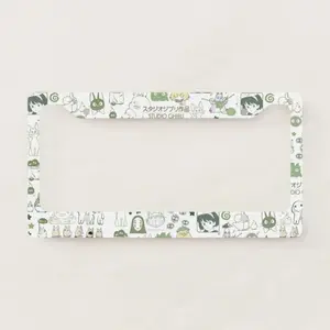 Studio Ghibli Aesthetic License Plate Frame Kawaii Anime Car Decor For Truck SUV Totoro Spirited Away Gift Idea For New Car Owner For Women