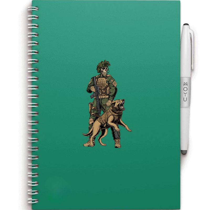 Special Forces Skeleton with Military Dog Sticker, Tactical K9 Vinyl Decal for Helmet, Car, Ammo Case